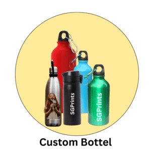 black printed coffee mug